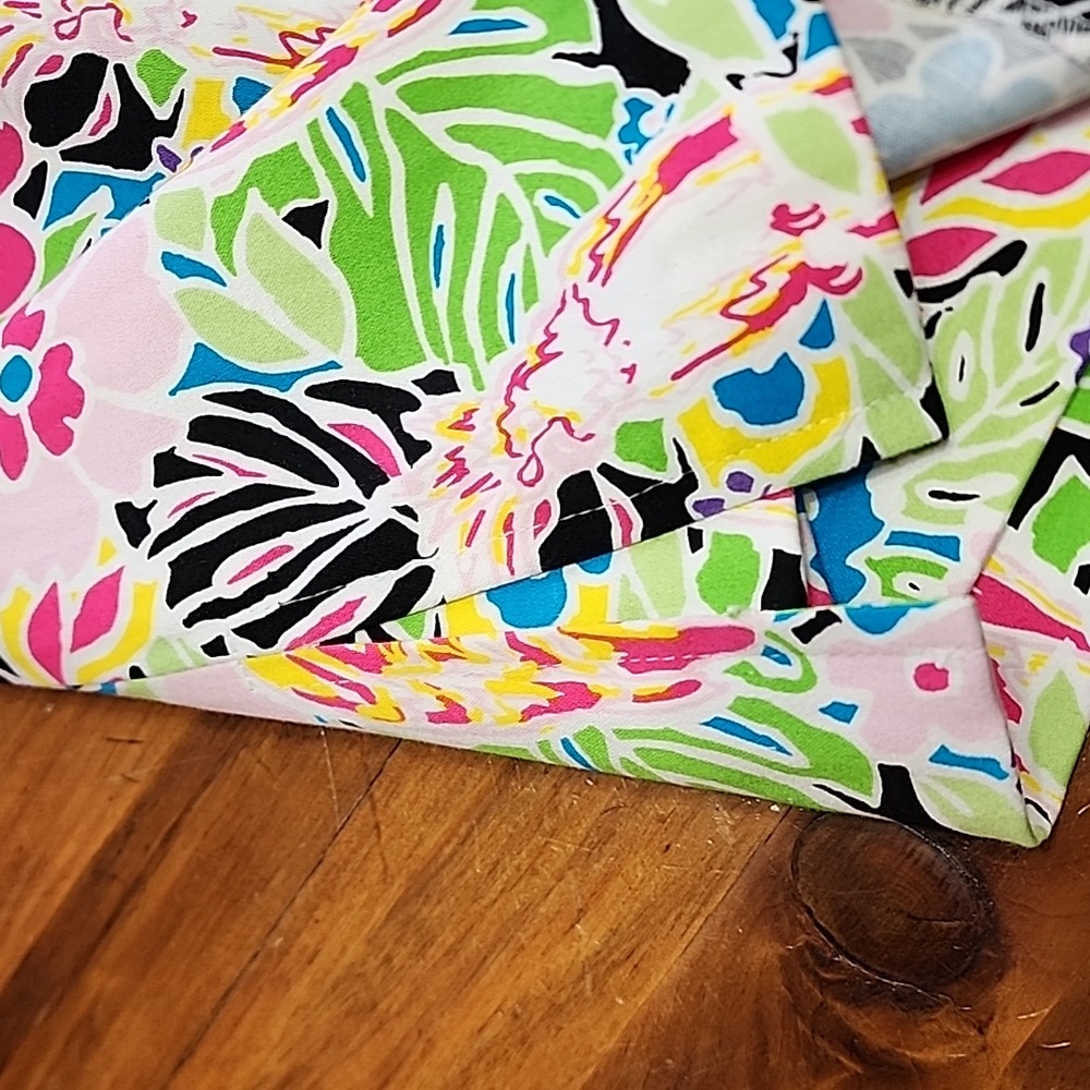 BAMBOO TRADERS SKORT Tropical Floral Bird Print 16 Back Zipper,Slits,Tennis,Golf - Picture 6 of 9